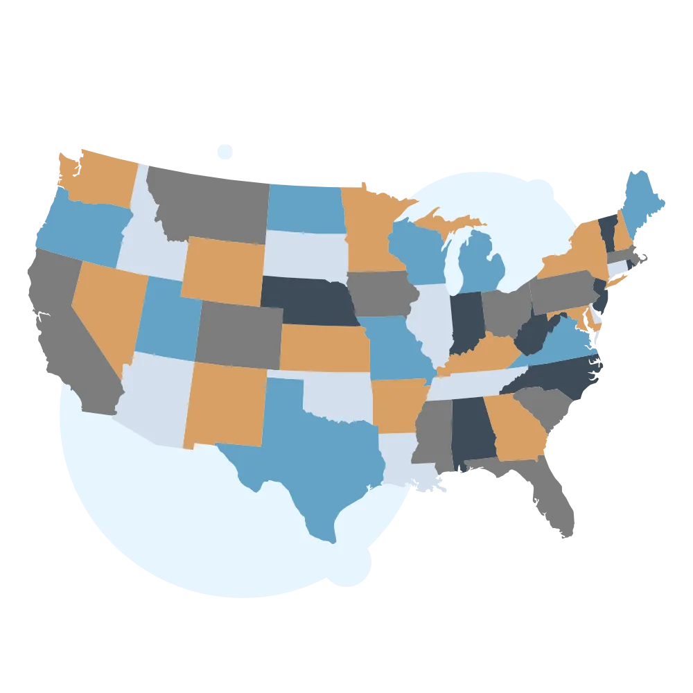 we serve all 50 states Map of the United States showing Tax Scout provides tax services nationwide
